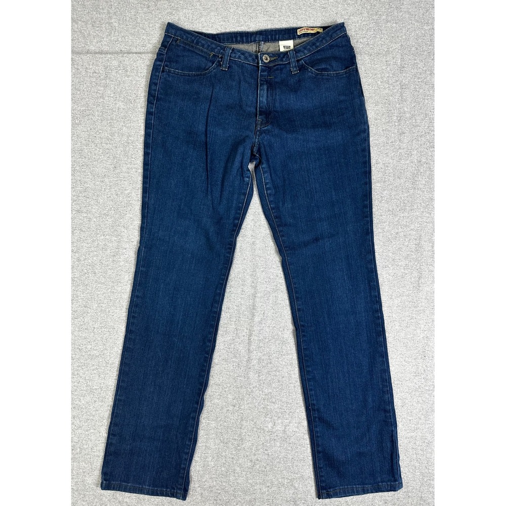 Vintage Y2K Levis‎ Jeans Womens 32x30 Dark Wash Stretch Denim Black Batwing